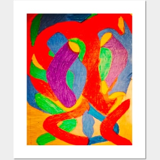 Life is A Colorful Confusion Abstract Painting Art Posters and Art